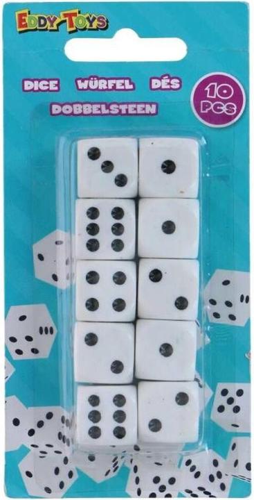 Image du produit Eddy Toys Dices blanc 10pcs ABS