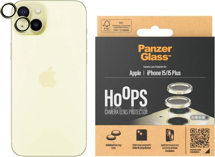 Immagine prodotto PanzerGlass Protezione dell'obiettivo della fotocamera Hoops (1 Pezzo/i, Apple iPhone 15 Plus, Apple iPhone 15)
