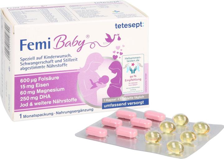 Produktbild Tetesept Femi Baby (60 Stück, Kapseln, Tabletten, 61.80 g)