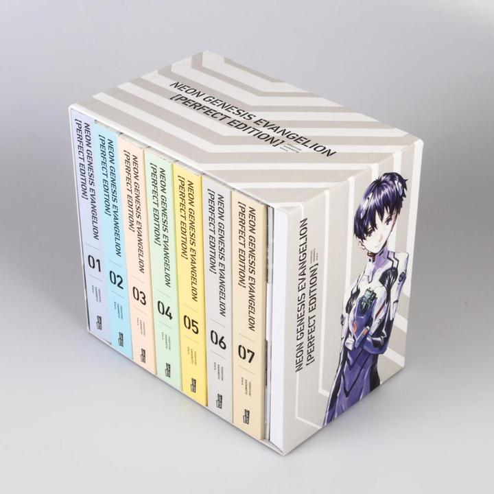 Image du produit Neon Genesis Evangelion - Perfect Edition, Bände 1-7 im Sammelschuber mit Extras (Allemand, Yoshiyuki Sadamoto Sadamoto, 2023)