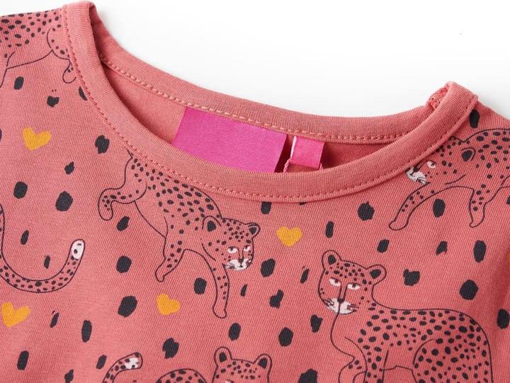 Produktbild VidaXL Kinderpyjama mit Langen Ärmeln Altrosa 104,Material: 95 (104)