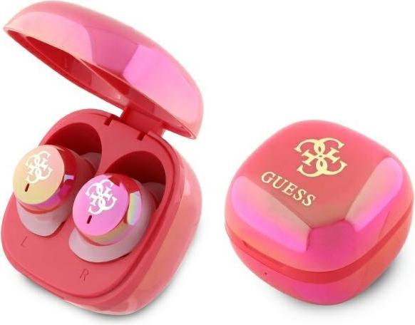 Guess 4G Logo Mini TWS Kabellose Kopfhörer Bluetooth Headset - Rosa (ANC, 24 h, Kabellos)