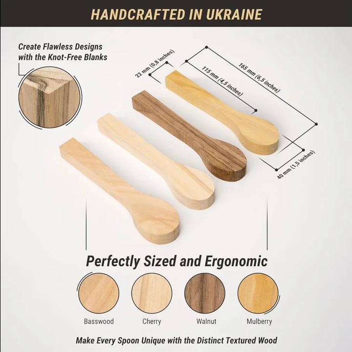 Image du produit Beaver Craft BeaverCraft Spoon Carving Blanks Kit, 4pcs