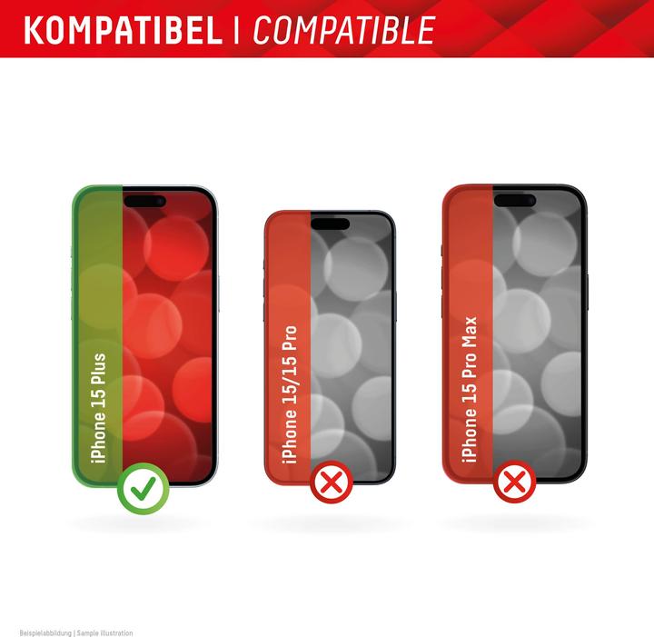 Produktbild Displex Real Glass, 2D Panzerglas + Handyhülle (1 Stück, Apple iPhone 15 Plus)