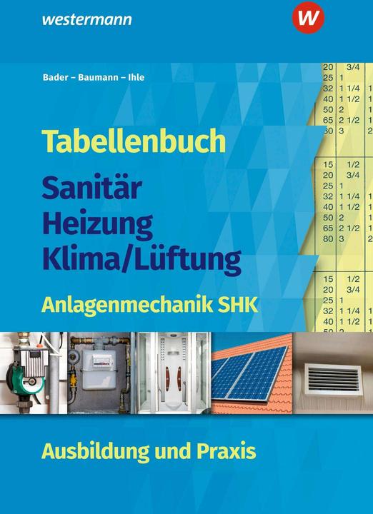 Produktbild Tabellenbuch Sanitär-Heizung-Klima/Lüftung (Deutsch, Rolf Bader, Ingolf Baumann, 2024)