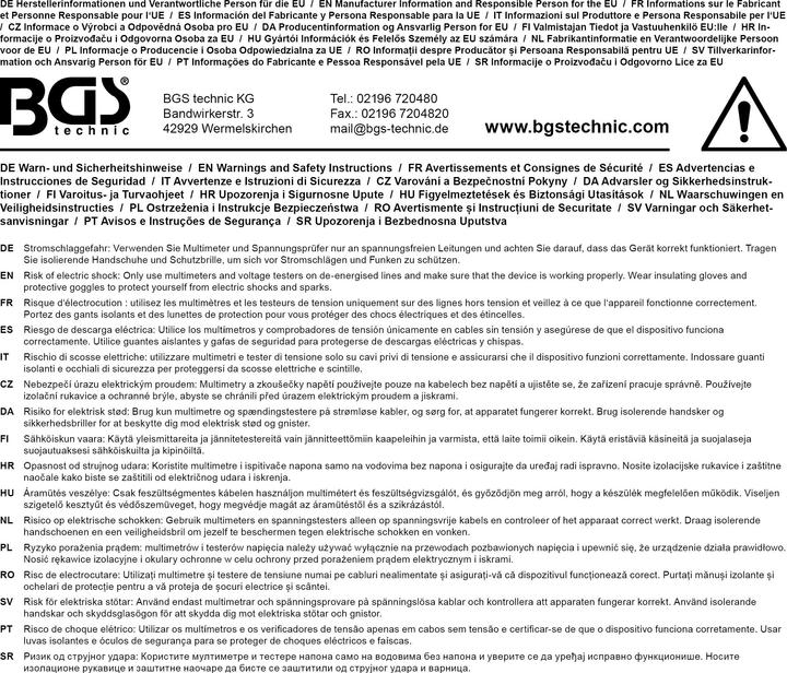 Image du produit BGS Multimètre numérique 3 1/2 chiffres (CAT II)
