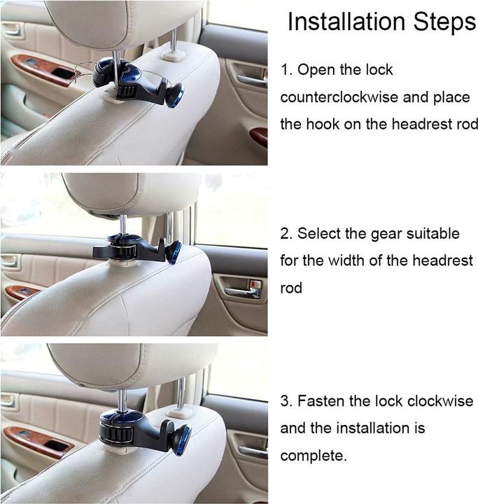 Actual product image König Design Car Headrest Phone Holder Mount Hook Rear Seat Universal Mobile Holder
