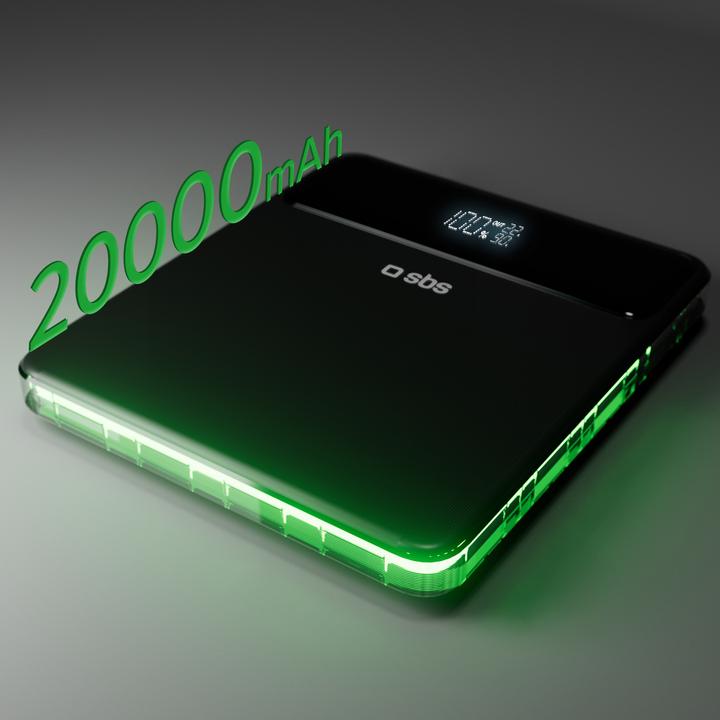 Produktbild SBS Ultra-schlanke Powerbank mit 20.000 mAh 100 Watt (20000 mAh, 100 W)