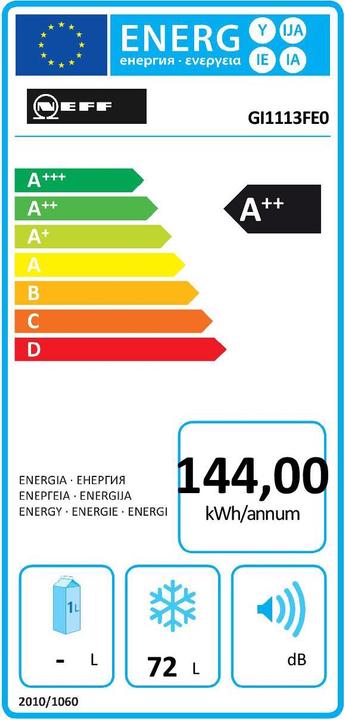 Energy Label Neff GI1113FE0 (Installation, 72 l)