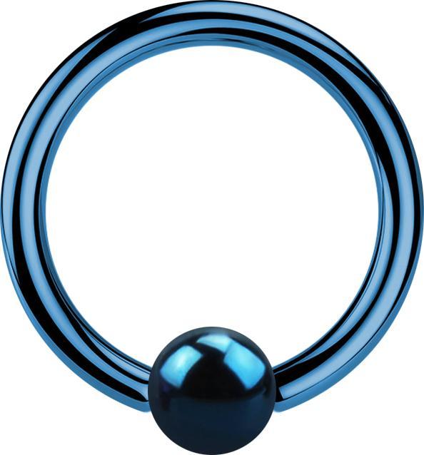 Immagine prodotto Star Piercing Anello di chiusura a microsfera blu scuro (senza ottone, Acciaio chirurgico 316L)