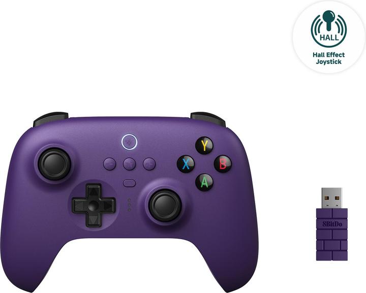 Produktbild 8bitdo Ultimate Wireless Controller – Hall Edition -langaton peliohjain, purppura, PC / Android / (Android, Windows)