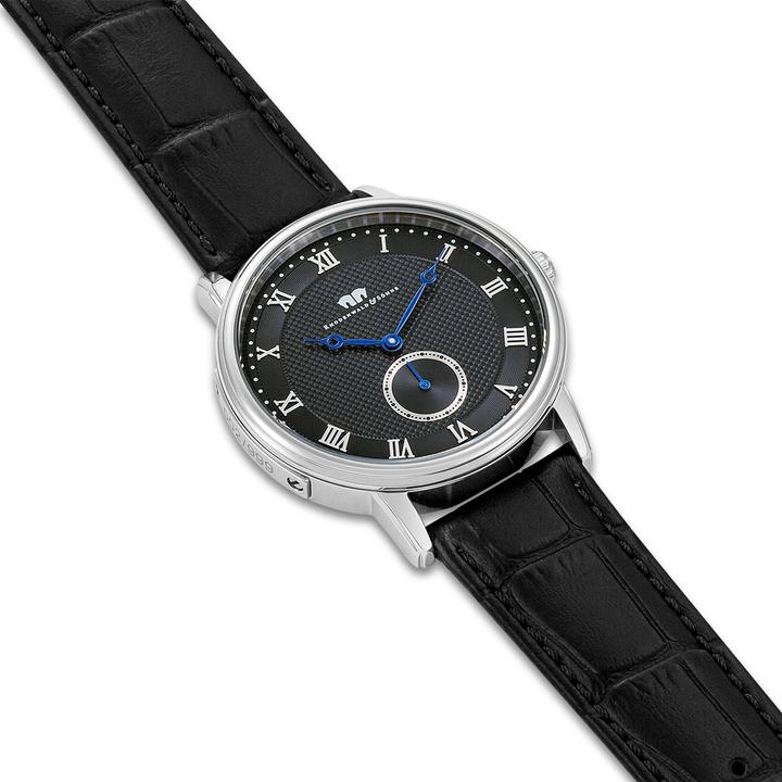 Image du produit Montre à quartz pour homme Moonlight en cuir véritable noir - 26507 (Montre analogique, 40 mm)