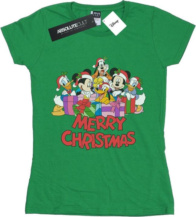 Actual product image Disney Womens/Ladies Mickey Mouse And Friends Christmas Cotton T-Shirt (XL)