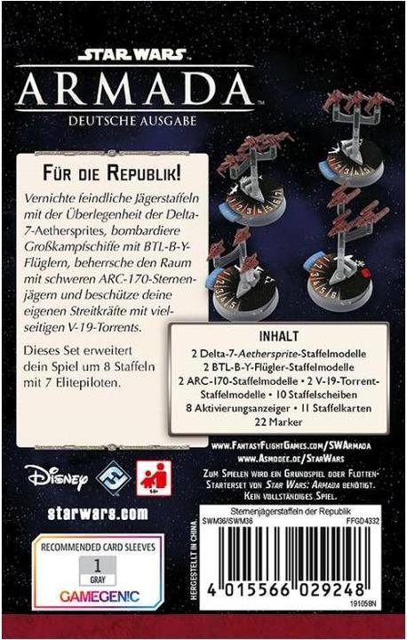 Produktbild FFG FFGD4332 - Sternenjägerstaffeln der Republik: Star Wars: Armada (Erweiterung, DE-Ausgabe) (Deutsch)
