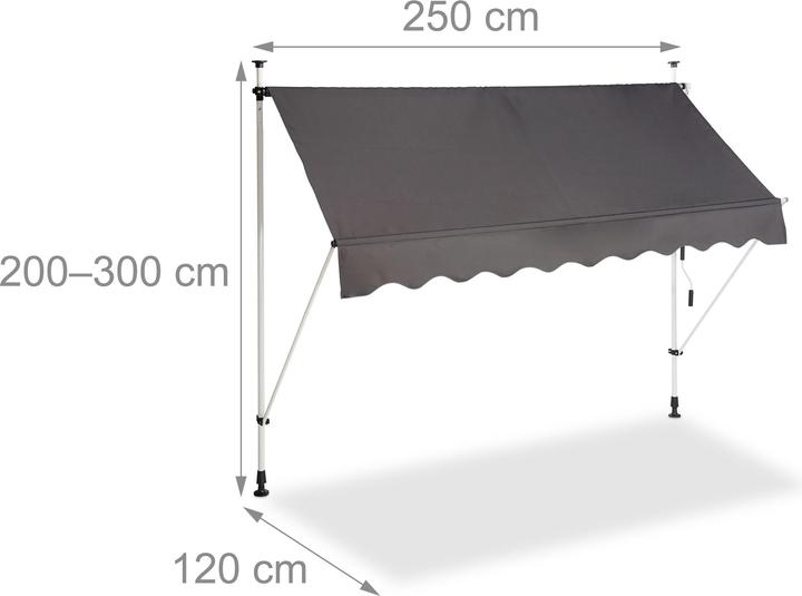 Produktbild Relaxdays Klemmmarkise (2.50 m)