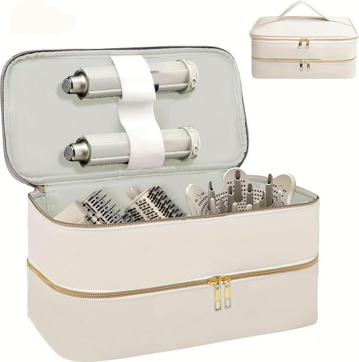 Actual product image Only-Bags.Store Zweilagige Haartrockner-Reisetasche - Wasserfeste, kratzfeste Organizer-Tasche mit hohem