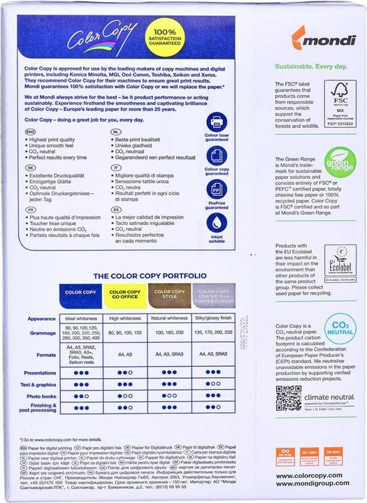 Energielabel Mondi Kleurenkopie (200 g/m², 250 x, A4)