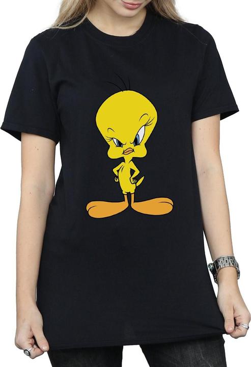 Image du produit Looney Tunes Femme/Les femmes - T-shirt boyfriend en coton avec Tweety en colère (XL)