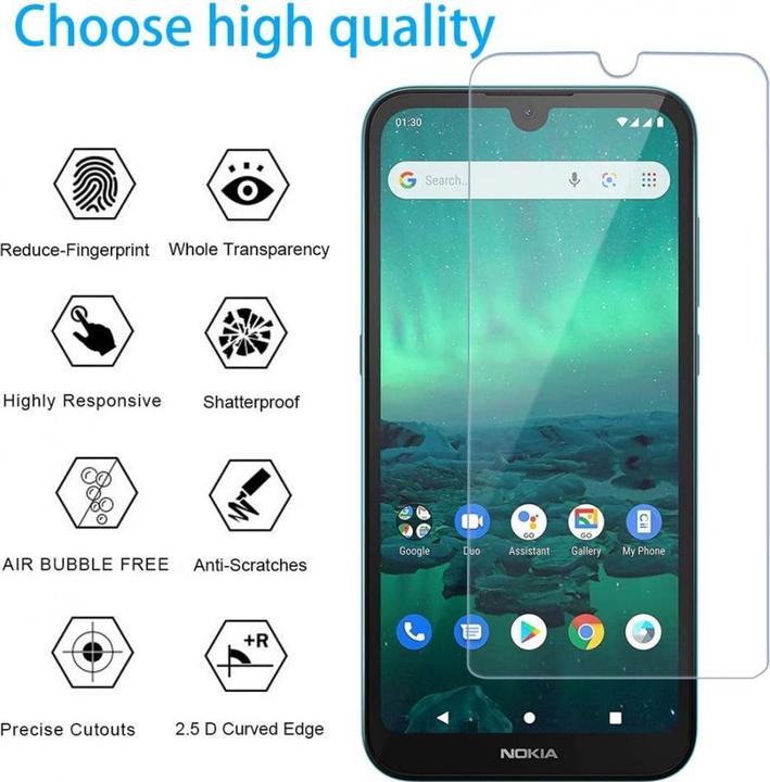Productafbeelding Screenguard Nokia 1.3 Beschermende Glas/Folie Hoesje Vriendelijk Ontwerp (1 Stuk, Nokia 1.3)