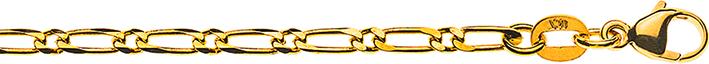 Produktbild Natsumi Schmuck Halskette Gelbgold 18K/750 Figaro 2.3mm (750/18 K Gelbgold)