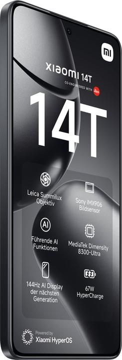 Immagine prodotto Xiaomi 14T (256 GB, Titano Nero, 6.60", Doppia SIM, 50 Mpx, 5G)