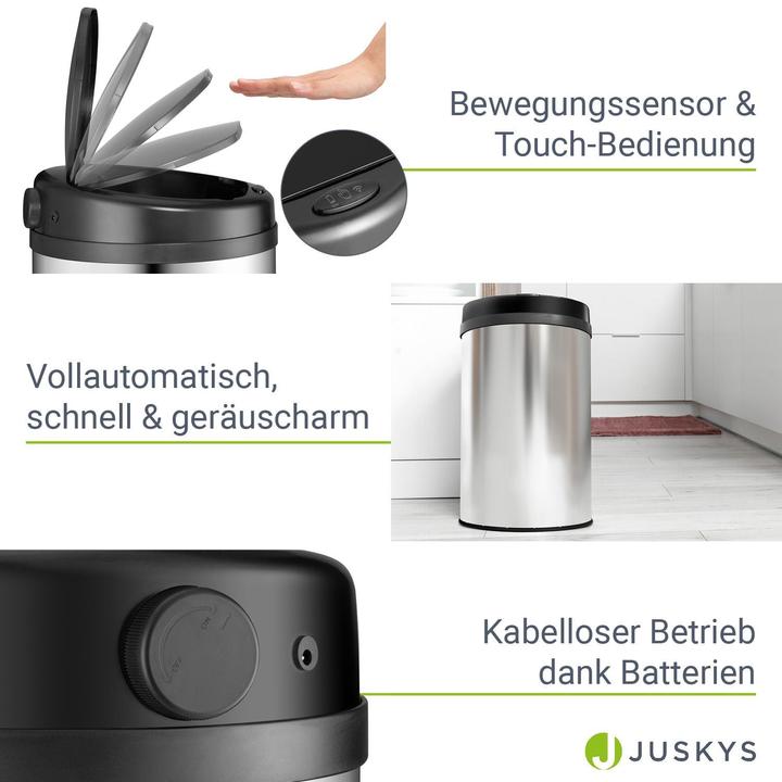 Image du produit Juskys Poubelle automatique avec capteur (30 l)