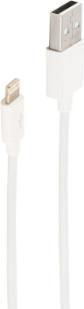 Actual product image Shiverpeaks ®-BASIC-S--USB charging sync cable, USB A plug to 8-pin plug, 2.0, white, 5.0m (5 m, USB 2.0)