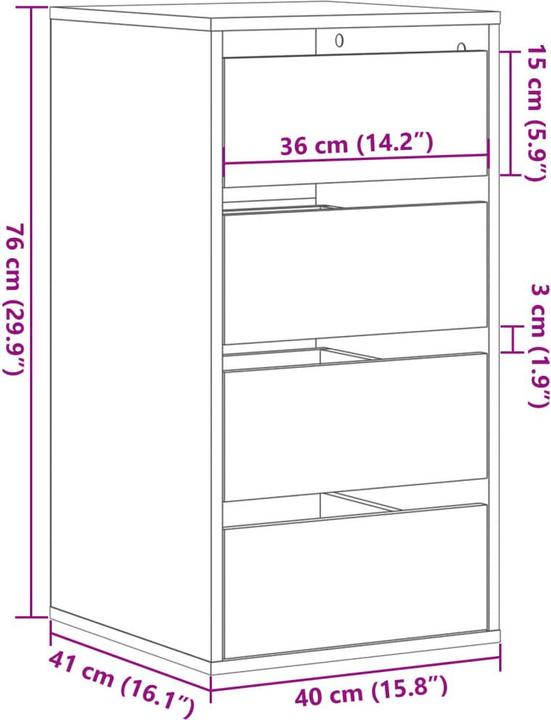 Actual product image VidaXL Lark (40 x 41 x 76 cm)