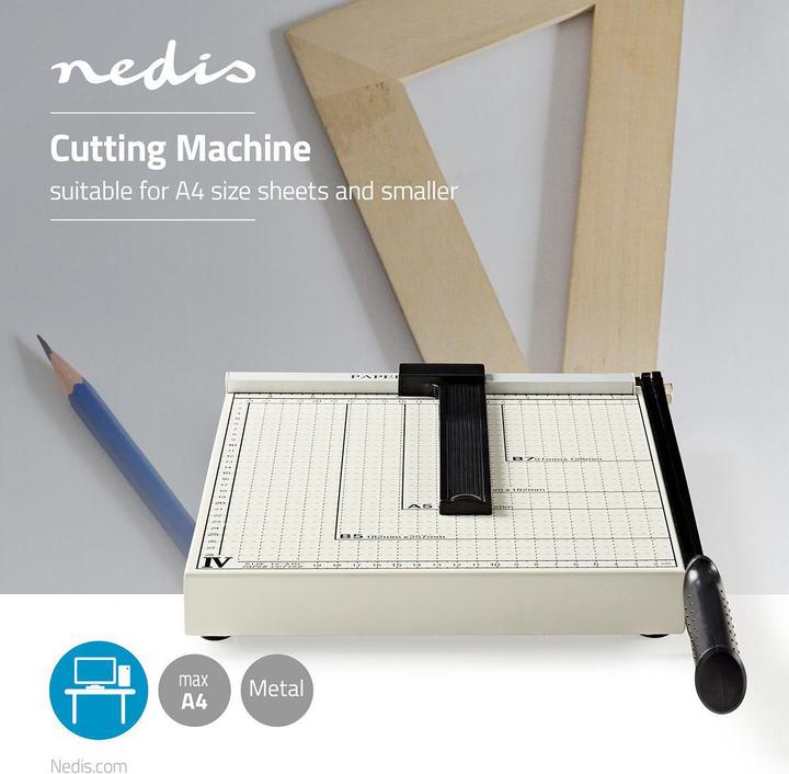 Actual product image Nedis KÖNIG - Paper cutter - Size A4 - With safety lock - Suitable for A4 and (8 Sheets, A4)