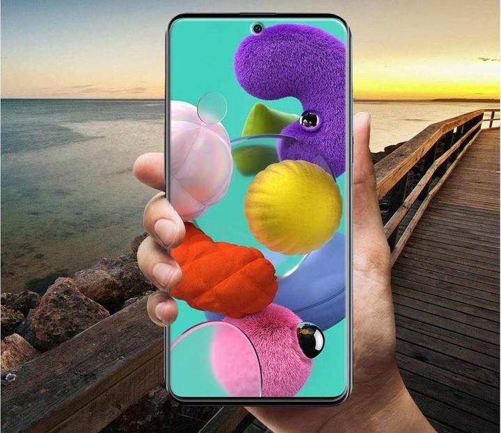 Actual product image Screenguard Samsung Galaxy A71 bulletproof glass protective film Case Friendly Design (1 Piece, Samsung Galaxy A71)