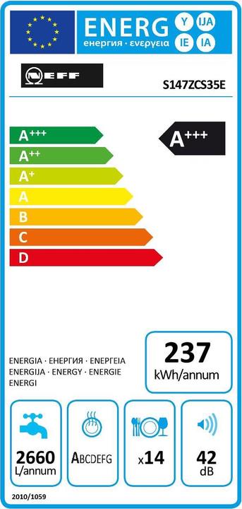 Energy Label Neff S147ZCS35E