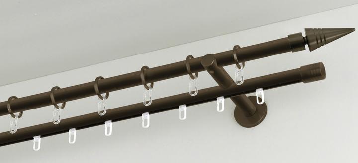Image du produit Gardinia Anneau de rideau avec insert coulissant Bronze, 10 pièces