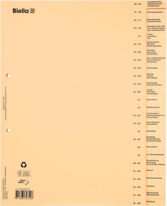 Biella Registro contabile delle costruzioni, tedesco