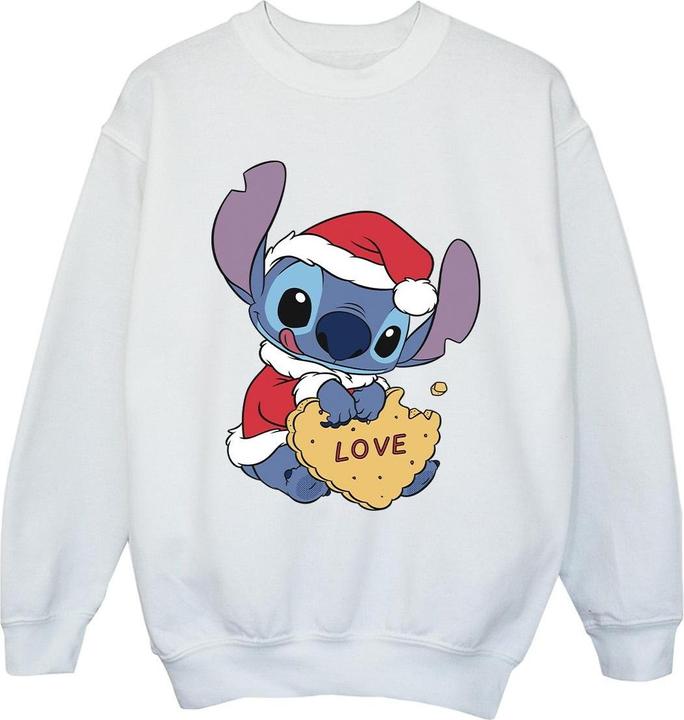 Disney Lilo And Stitch Christmas Love Biscuit Sweatshirt Mädchen