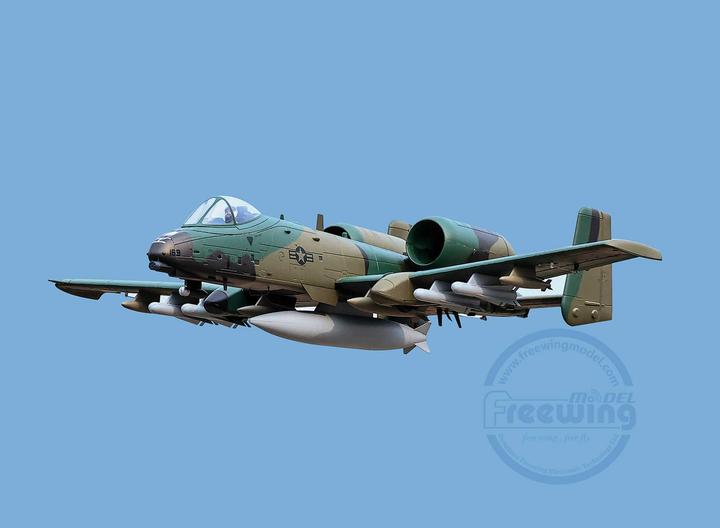 Actual product image Freewing A-10 64 PNP 4S green camo PNP 4s Jet EDF