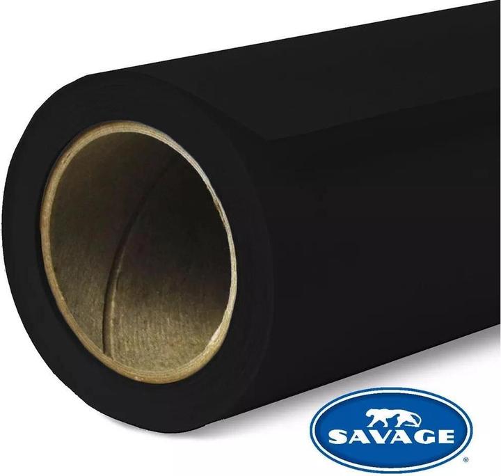 Produktbild Savage Hintergrund Papier 3.56 x 32m Black (356 cm, 3200 cm)