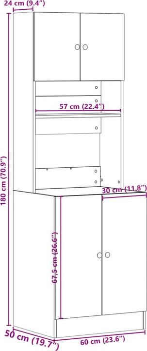 Immagine prodotto VidaXL Clementina (60 x 50 x 180 cm)