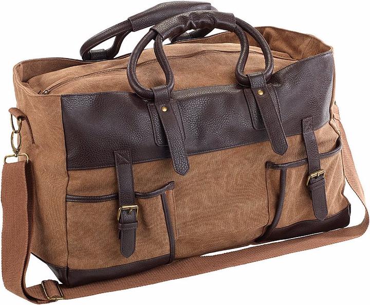 Produktbild Xcase Canvas-Reisetasche mit 2 Aussentaschen und Schultergurt (30 l)