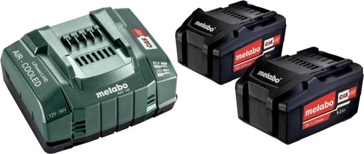 Chargeur rapide 5,2 Ah ASC 145, 2 x blocs-piles Li-Power 18 V