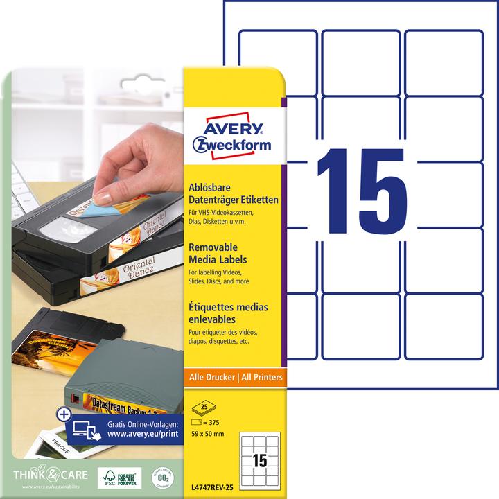 Actual product image Avery Labels for ZIP disks
