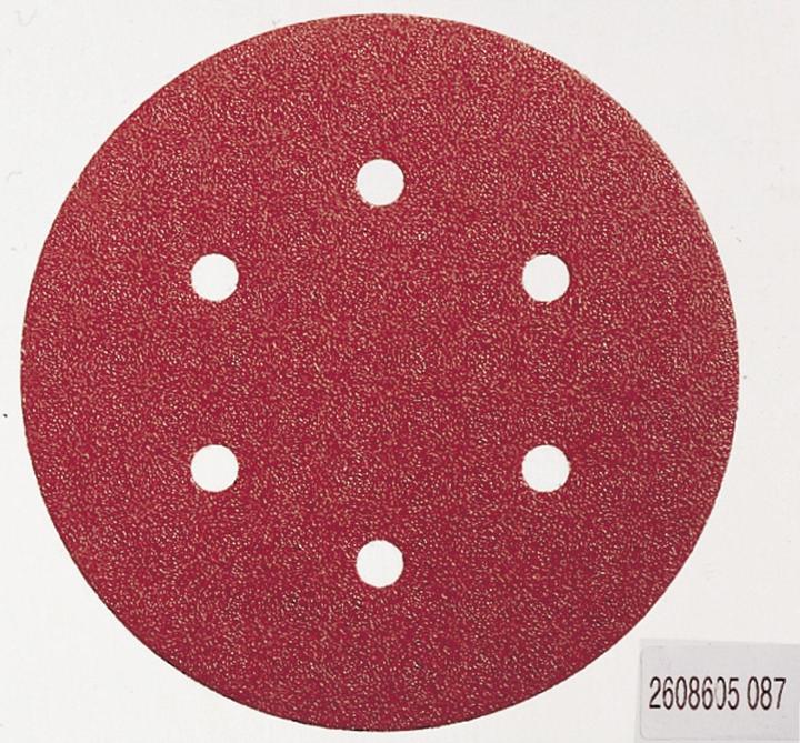 Bosch Professional Zubehör Schleifblatt C430, 150 mm, 120, 6 Löcher, Klett, 5er-Pack (120)