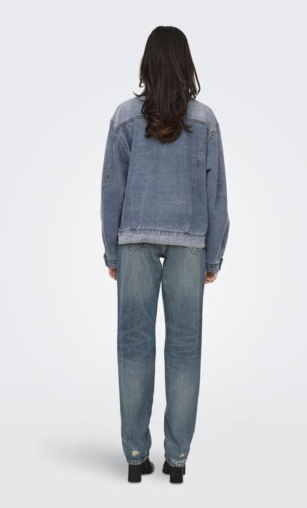 Produktbild Only Fly-Away Kragen Ärmelbündchen mit Knopf Jacke Jeansjacke (XL)