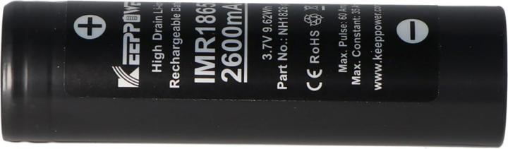 Actual product image Keeppower Battery IMR18650 Plus (US18650VTC5A) (Flat Top) incl. battery protection box (1 pcs., 18650, 2600 mAh)