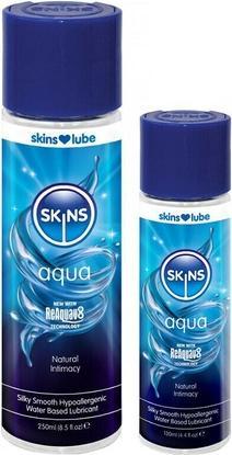 Actual product image Skins Aqua" Natural Intimacy 130ml reactivatable water-based lubricant gel (130 ml)