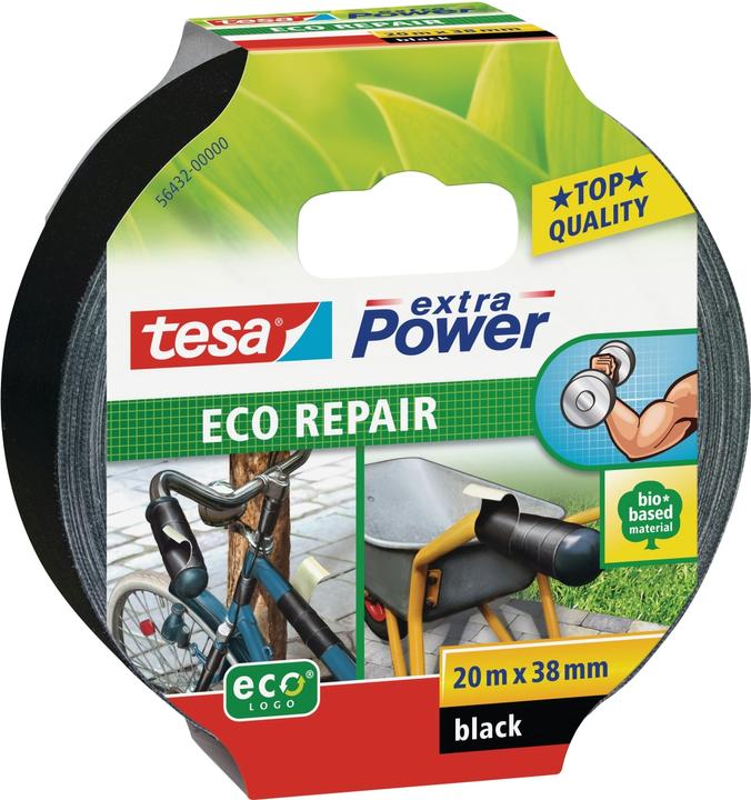 Actual product image tesa extra Power Eco Repair, schwarz (38 mm)