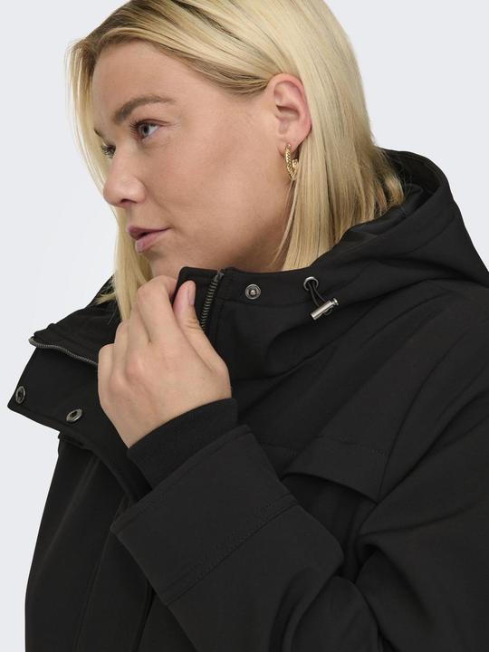 Actual product image Only Hood Ribbed cuffs Coat Long parka (44)