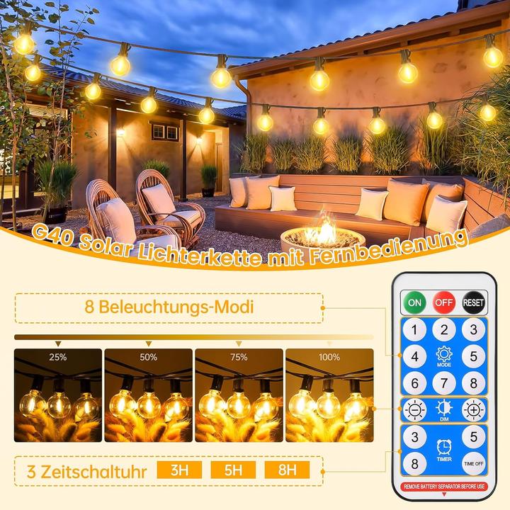 Actual product image Lumina Swiss Solar LED Lichterkette ProControl 30m (30 m)