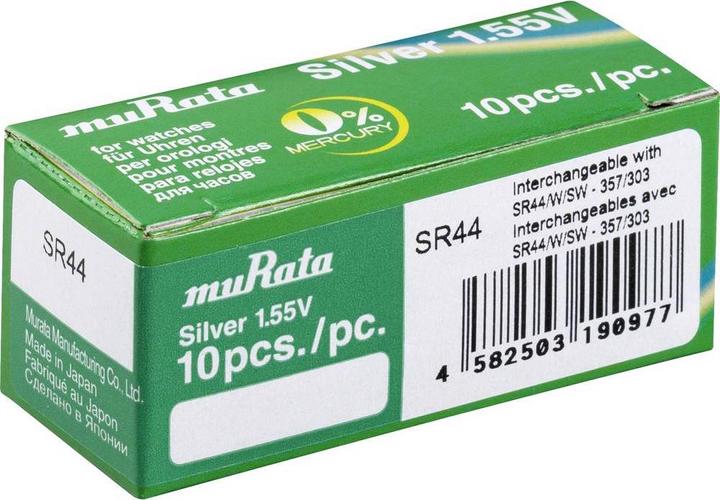 Produktbild Murata Knopfzelle Silberoxid n 303 (10 Stk., 160 mAh)