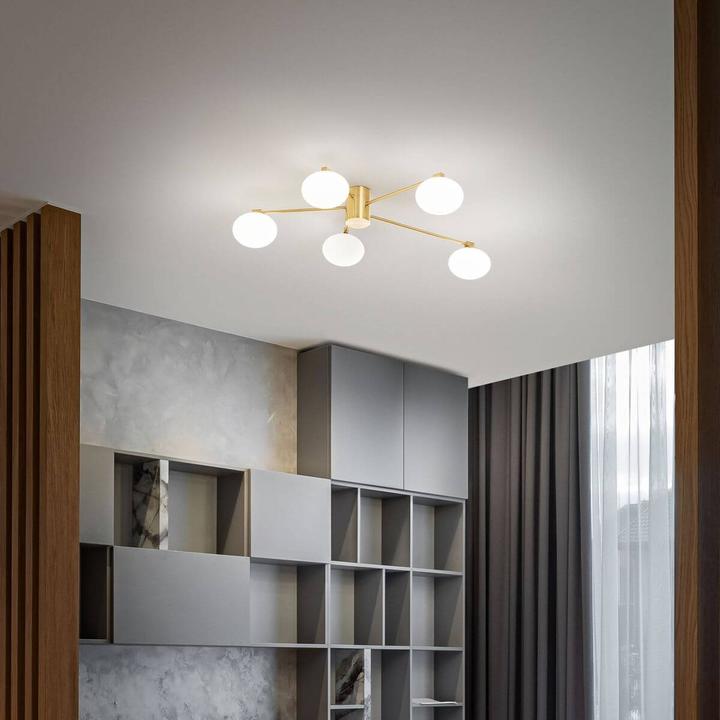 Immagine prodotto Ideal lux HERMES G9 plafoniera 5x ⌀900mm dimmerabile in ottone bianco caldo 288277 (370 lm, G9)