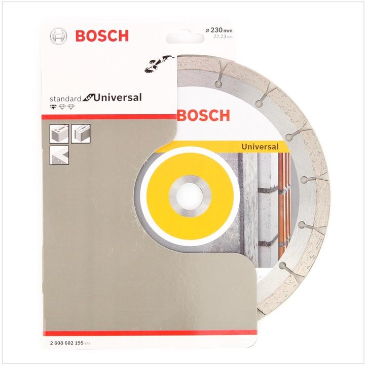 Actual product image Bosch Professional Bosch Standard Universal Diamond Cutting Disc 230 mm 2 pcs ( 2x 2608615065 ) Concrete Holder 22,23 m